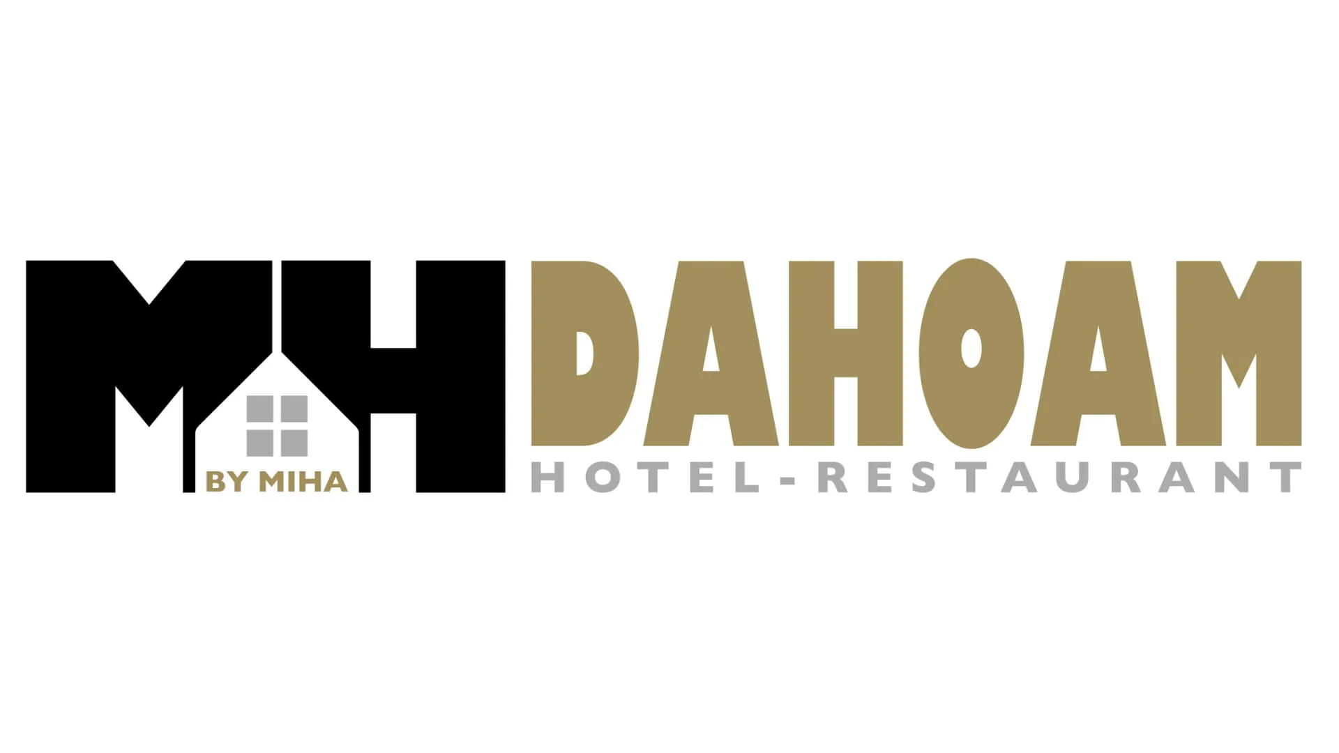 Logo von Dahoam Hotel-Restaurant mit stilisierter Schrift